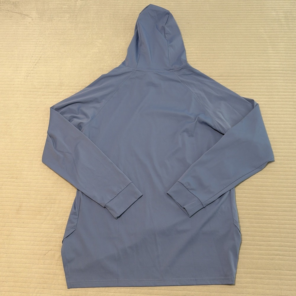 Fioboc Hoodie Mens Large Blue Nylon Spandex Performance Lightweight Pullover - Picture 5 of 6